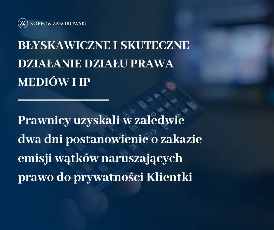 Postanowienie o zakazie emisji w zaledwie dwa dni
